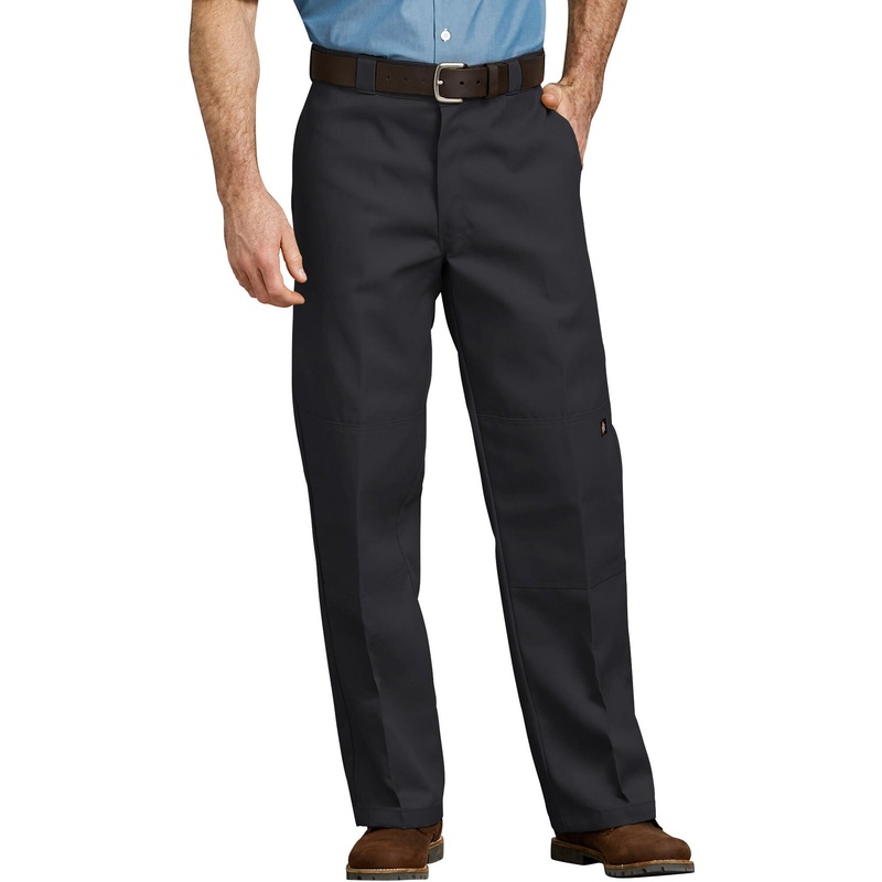 Loose Fit Double Knee Work Pants 28X30 BLACK (BK)