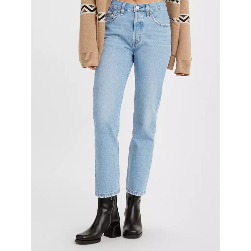 501 Crop Jeans 23X28 LIGHT IND WORN IN (0240)