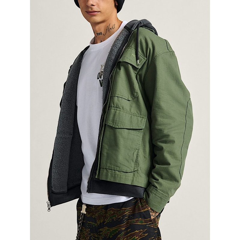 Vans x Atiba Skate Military Jacket MED PINE FOREST (EN6)