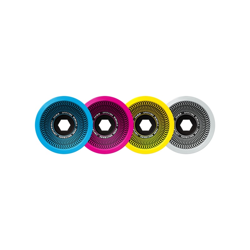 80HD CMYK Superwides Skateboard Wheels 58MM PINK/YELLOW/WHITE/BLUE