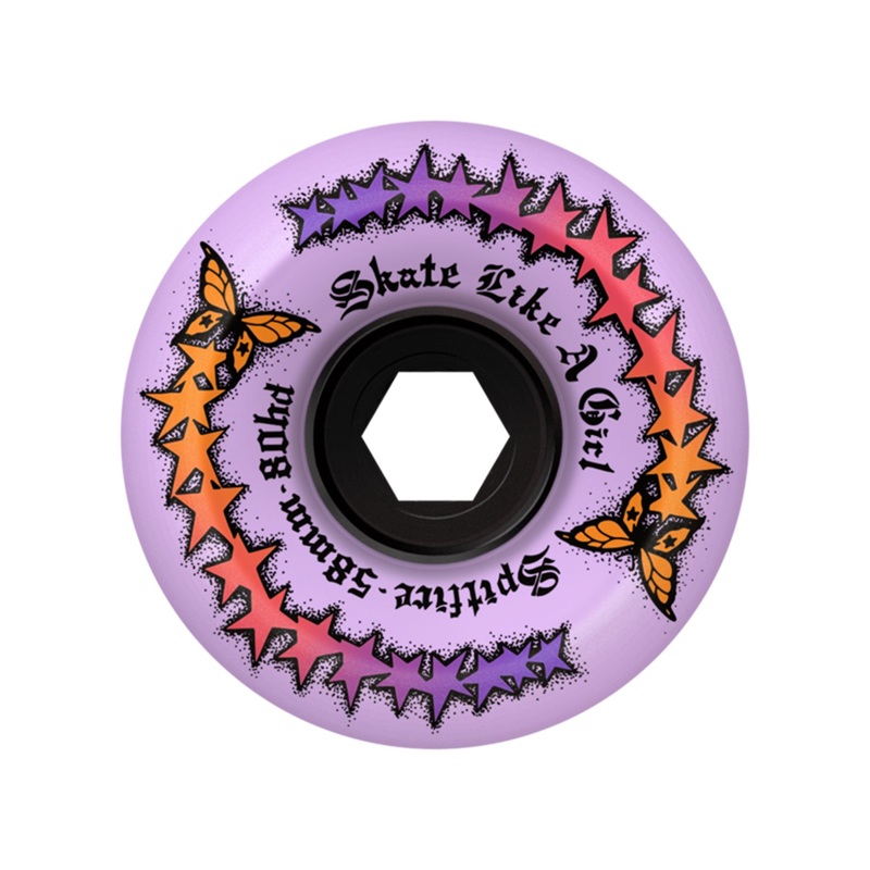 80HD Skate Like A Girl Evolution Conical Full Skateboard Wheels 58MM LAVENDER