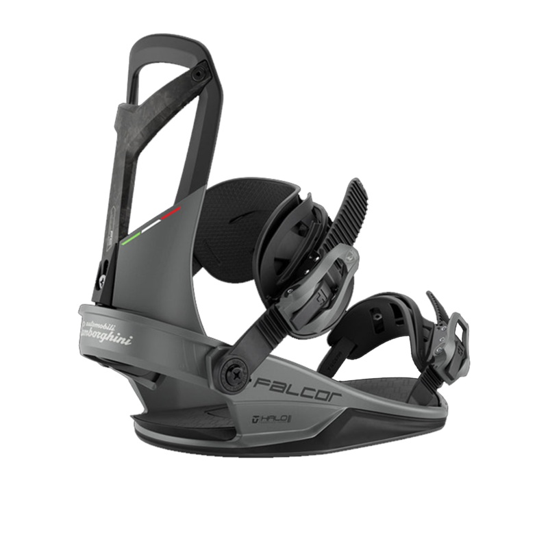 Union x Lamborghini Falcor Snowboard Bindings MED METALLIC BLACK