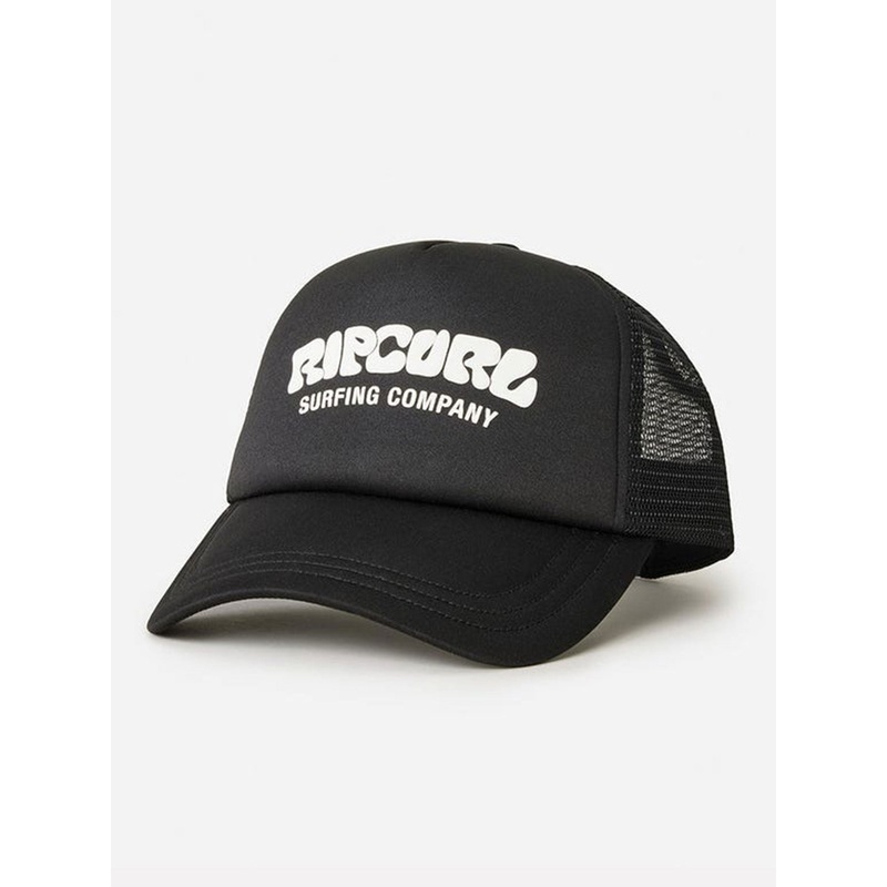 Surf Puff Trucker Snapback Hat O/S BLACK/WHITE (0431)