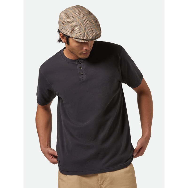 Vintage Reserve Henley T-Shirt SM BLACK SOL WASH