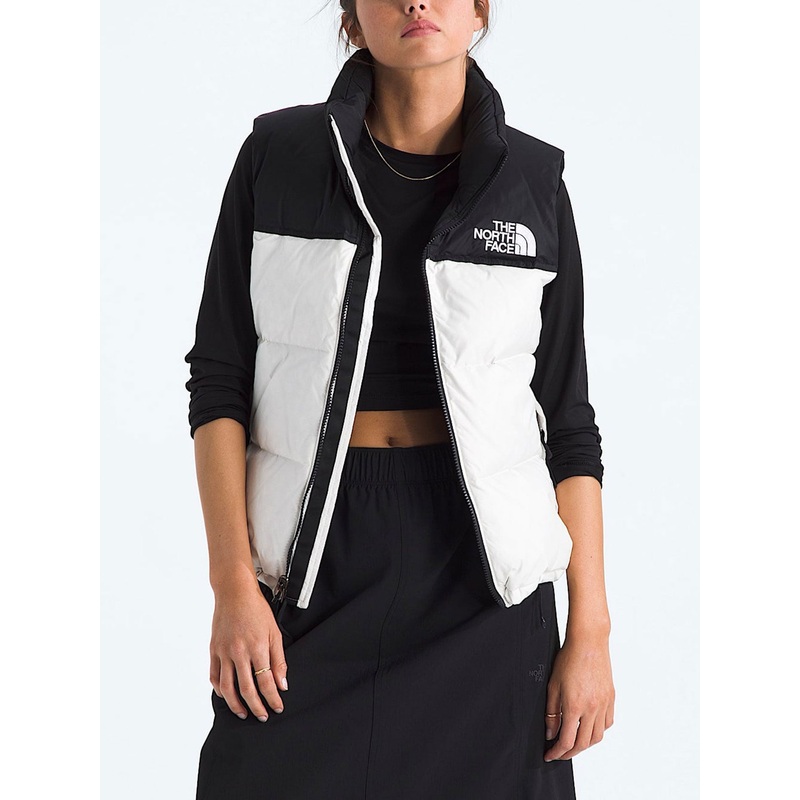 1996 Retro Nuptse Vest SM WHITE DUNE/TNF BLACK-R (GOM)