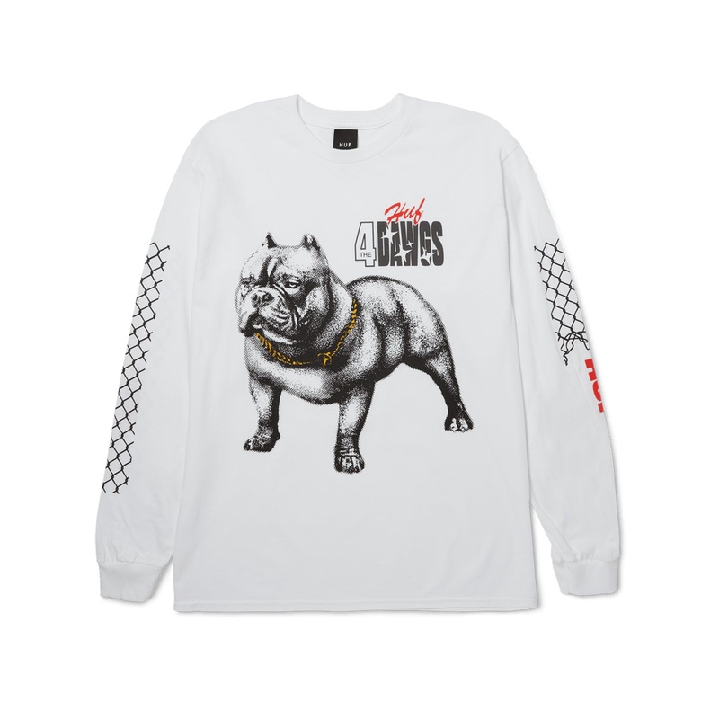 4 The Dawgs Long Sleeve T-Shirt MED WHITE