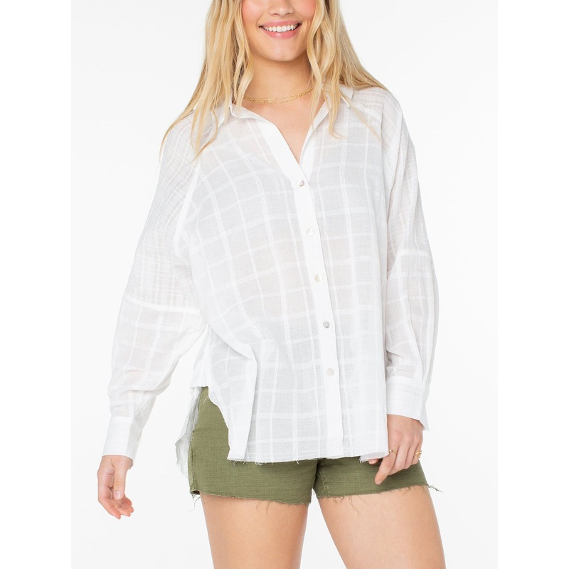 Out Of Office Long Sleeve Buttondown Shirt XS SNOW WHITE SOLID (WBK)