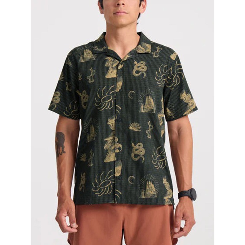 Bless Up Trail Short Sleeve Buttondown Shirt MED ONYX (ONX)
