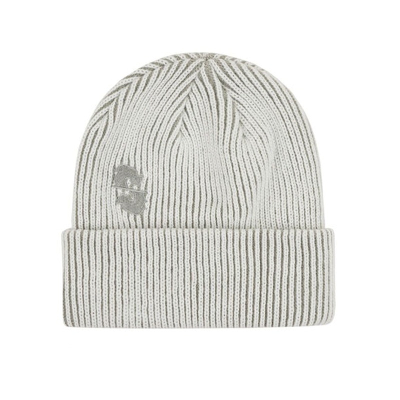 Two Tone Rib Beanie O/S MARSHMALLOW