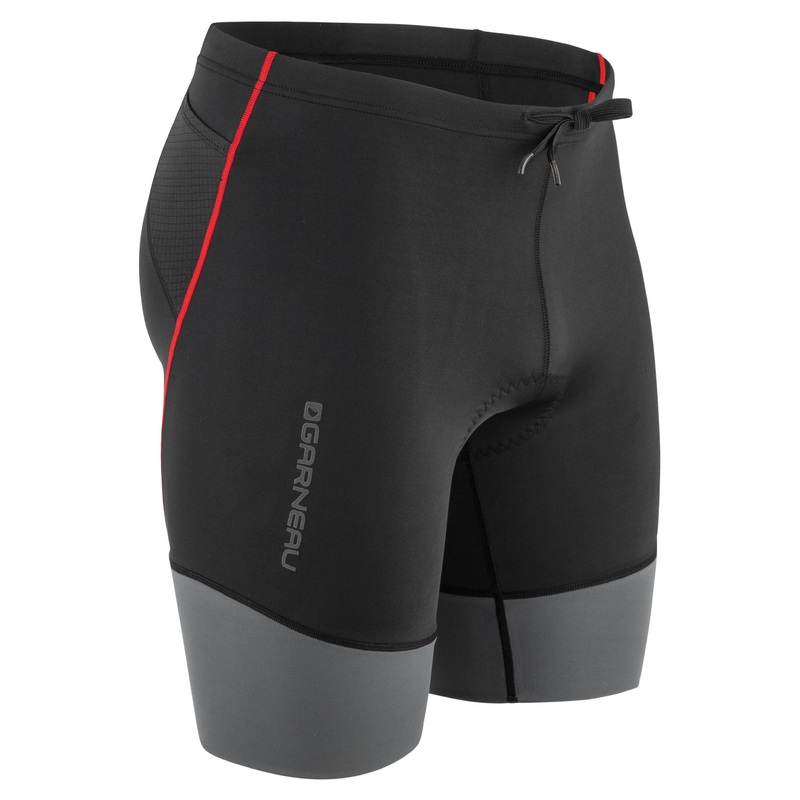 Louis Garneau Tri Comp Triathlon Mens Shorts Black Gray Red S