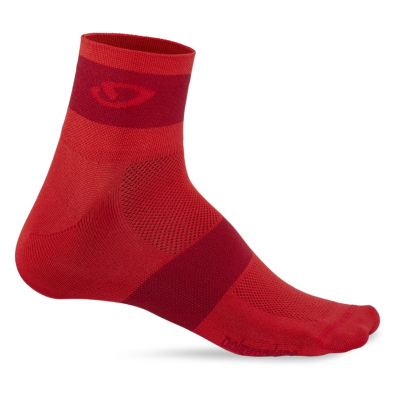 Giro Comp Racer 3-Pack Adult Cycling Socks Red Blue Grey S